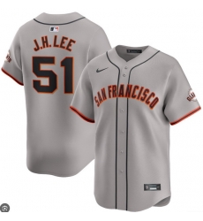 San Francisco Giants Jung Hoo Lee #51 Nike Gray MLB Stitched Jersey San Francisco Giants Jung Hoo Lee #51 Nike Gray MLB Stitched Jersey