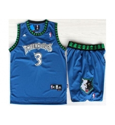 Minnesota Timberwolves 3 Stephon Marbury Blue Swingman NBA Jerseys Short Suits