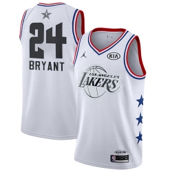 Lakers #24 Kobe Bryant White Basketball Jordan Swingman 2019 All Star Game Jersey