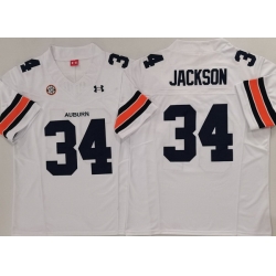 Men Auburn Tigers #34 Bo Jackson White Stitched NCAA Jersey