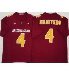 Men Arizona Sun Devils Red #4 Cam SKATTEBO White Stitched F U S E NCAA Jersey