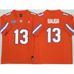 Men Florida Gators  13 Jadan Baugh Orange F U S E  Stitched Jersey