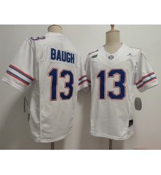 Men Florida Gators  13 Jadan Baugh White F U S E  Stitched Jersey