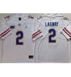 Men Florida Gators White #2 DJ LAGWAY White Stitched NCAA Jersey Men Florida Gators White #2 DJ LAGWAY White Stitched NCAA Jersey