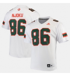 Men Miami Hurricanes David Njoku 2017 Special Games White Jersey