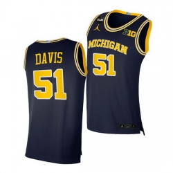 Michigan Wolverines Austin Davis 2021 Big Ten Regular Season Champions Blm Navy Jersey