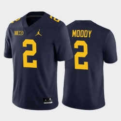 Michigan Wolverines Jake Moody Navy Home Men'S Jersey
