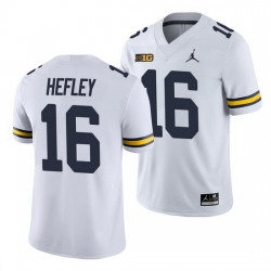 Michigan Wolverines Ren Hefley White College Football Men'S Jersey