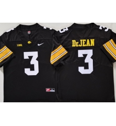 Men Iowa Hawkeyes #3 Cooper DeJean Black Stitched NCAA Jersey