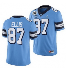 North Carolina Tar Heels Greg Ellis Blue College Football Alumni Jersey