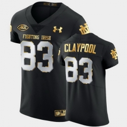 Men Notre Dame Fighting Irish Chase Claypool Golden Edition Black Authentic Jersey