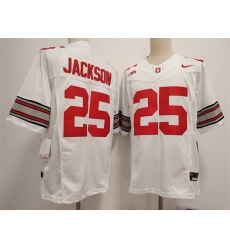 Men Ohio State Buckeyes 25 Lamar Bo Jackson White F U S E Limited Stitched Jersey Men Ohio State Buckeyes 25 Lamar Bo Jackson White F U S E Limited Stitched Jersey