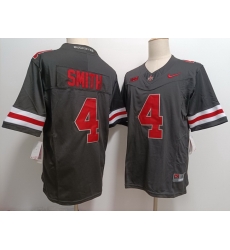 Men Ohio State Buckeyes Jeremiah Smith #4 Black F U S E Stitched NCAA Football Jersey