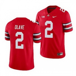 Ohio State Buckeyes Chris Olave Scarlet Game Men'S Jersey 0