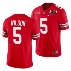 Ohio State Buckeyes Garrett Wilson Scarlet 2021 Sugar Bowl Champions College Football Playoff College Football Playoff Jersey