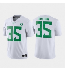 Men Oregon Ducks 35 White Game Football Jersey