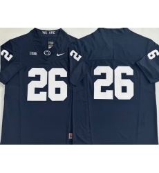 Men Penn State #26 Saquon Barkley Navy Stitched NCAA Jersey No Name