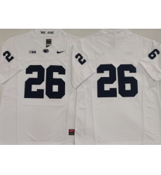 Men Penn State Nittany Lions White #26 Saquon Barkley Stitched NCAA Jersey Men Penn State Nittany Lions White #26 Saquon Barkley Stitched NCAA Jersey
