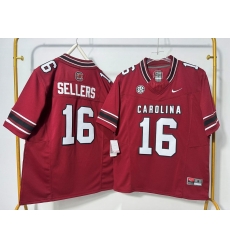 Men South Carolina Gamecocks 16 LaNorris Sellers Red F U S E NIKE Edition Stitched Jersey Men South Carolina Gamecocks 16 LaNorris Sellers Red F U S E NIKE Edition Stitched Jersey