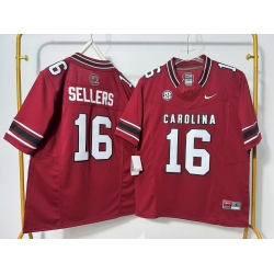 Men South Carolina Gamecocks 16 LaNorris Sellers Red F U S E NIKE Edition Stitched Jersey