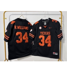 Men Texas Longhorns 34 Ricky Williams Black F U S E Stitched Jersey Men Texas Longhorns 34 Ricky Williams Black F U S E Stitched Jersey