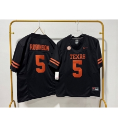 Men Texas Longhorns 5 Bijan Robinson Black F U S E Stitched Jersey