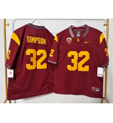 Men USC Trojans 32 O. J. Simpson Red F U S E Stitched Jersey Men USC Trojans 32 O. J. Simpson Red F U S E Stitched Jersey