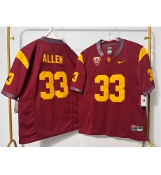 Men USC Trojans 33 Marcus Allen Red F U S E Stitched Jersey Men USC Trojans 33 Marcus Allen Red F U S E Stitched Jersey