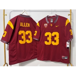 Men USC Trojans 33 Marcus Allen Red F U S E Stitched Jersey