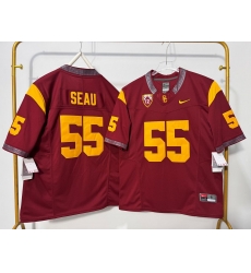 Men USC Trojans 55 Junior Seau Red F U S E Stitched Jersey Men USC Trojans 55 Junior Seau Red F U S E Stitched Jersey