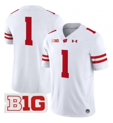 Men Youth Wisconsin Badgers 1 Team White 2024 Vapor Limited Jersey All Stitched Men Youth Wisconsin Badgers 1 Team White 2024 Vapor Limited Jersey All Stitched