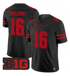 Men Youth Wisconsin Badgers 16 Russell Wilson Black 2024 Vapor Limited Jersey All Stitched Men Youth Wisconsin Badgers 16 Russell Wilson Black 2024 Vapor Limited Jersey All Stitched