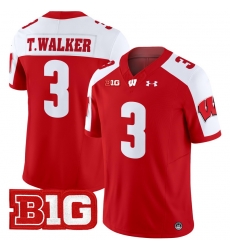 Men Youth Wisconsin Badgers 3 Tawee Walker Red Alternate 2024 Vapor Limited Jersey All Stitched Men Youth Wisconsin Badgers 3 Tawee Walker Red Alternate 2024 Vapor Limited Jersey All Stitched