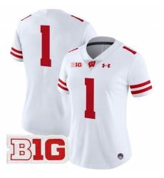 Women Wisconsin Badgers 1 Team White 2024 Vapor Limited Jersey All Stitched Women Wisconsin Badgers 1 Team White 2024 Vapor Limited Jersey All Stitched
