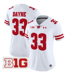 Women Wisconsin Badgers 33 Ron Dayne White 2024 Vapor Limited Jersey All Stitched Women Wisconsin Badgers 33 Ron Dayne White 2024 Vapor Limited Jersey All Stitched