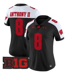 Women Wisconsin Badgers 8 Vinny Anthony II Black Alternate 2024 Vapor Limited Jersey All Stitched Women Wisconsin Badgers 8 Vinny Anthony II Black Alternate 2024 Vapor Limited Jersey All Stitched