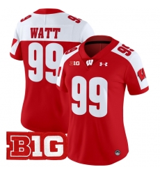 Women Wisconsin Badgers 99 J J Watt Red Alternate 2024 Vapor Limited Jersey All Stitched Women Wisconsin Badgers 99 J J Watt Red Alternate 2024 Vapor Limited Jersey All Stitched
