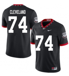 2020 Men #74 Ben Cleveland Georgia Bulldogs Mascot 100th Anniversary College Football Jerseys Sale-B