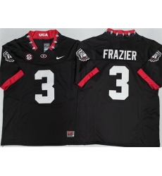 Georgia Bulldogs 3 Nate Frazier Black 2025 F U S E Stitched Jersey Georgia Bulldogs 3 Nate Frazier Black 2025 F U S E Stitched Jersey