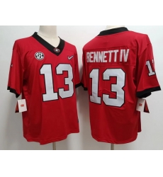 Men #13 Stetson BENNETT IV Georgia Bulldogs College Football Jerseys Sale red