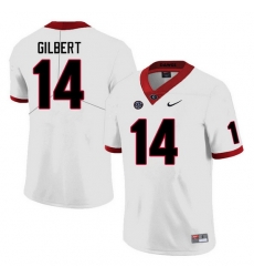 Men #14 Arik Gilbert Georgia Bulldogs College Football Jerseys Sale-White