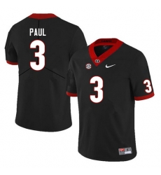 Men #3 Andrew Paul Georgia Bulldogs College Football Jerseys Sale-Black