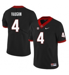 Men #4 Sam Vaughn Georgia Bulldogs College Football Jerseys-Black