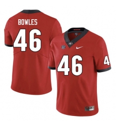 Men #46 Payton Bowles Georgia Bulldogs College Football Jerseys Sale-Red Anniversary