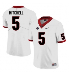 Men #5 Adonai Mitchell Georgia Bulldogs College Football Jerseys Sale-White