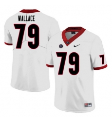 Men #79 Weston Wallace Georgia Bulldogs College Football Jerseys Sale-White