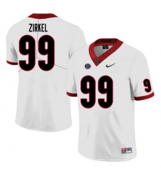 Men #99 Jared Zirkel Georgia Bulldogs College Football Jerseys Sale-White