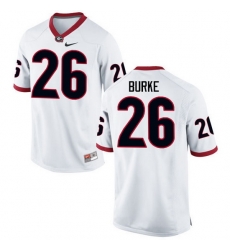 Men Georgia Bulldogs #26 Patrick Burke College Football Jerseys-White