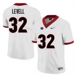 Men Georgia Bulldogs #32 Kyle Levell College Football Jerseys Sale-White