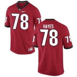 Men Georgia Bulldogs #78 DMarcus Hayes College Football Jerseys-Red